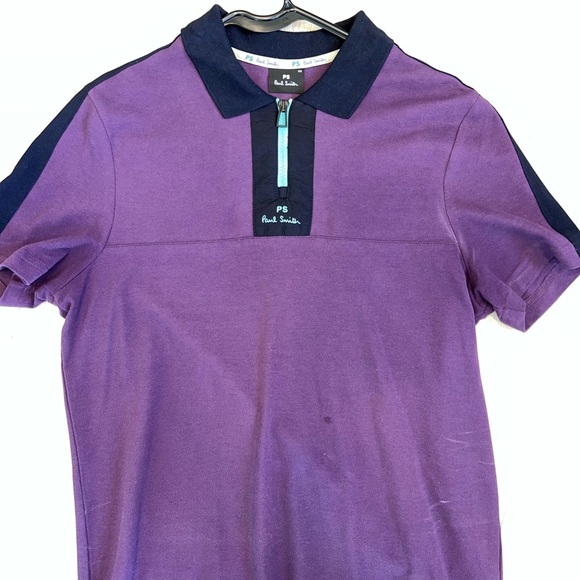 PS Paul Smith Purple Polo Shirt with Zip Collar – Size XS - Picture 2 of 7
